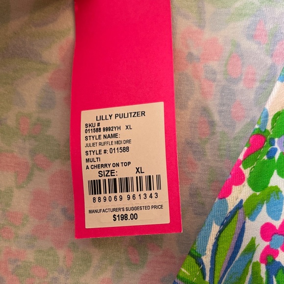 Lilly Pulitzer Colorful Floral Midi Dress - Picture 4 of 5